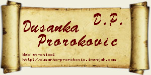 Dušanka Proroković vizit kartica
